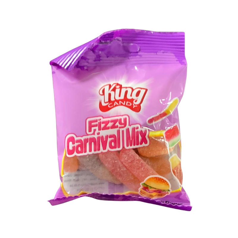King Candy Fizzy Carnival Mix Fruit Flavour 50g