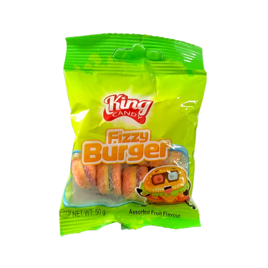 King Candy Fizzy Burger Fruit Flavours 50g