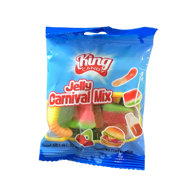 King Candy Jelly Carnival Mix Fruit Flavour 50g