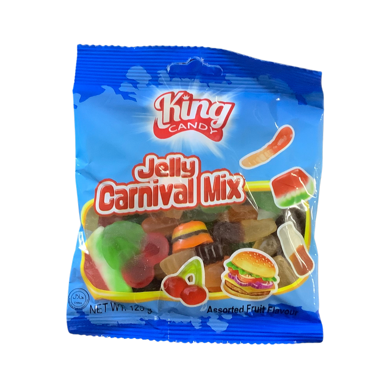 King Candy Jelly Carnival Mix Fruit Flavour 125g