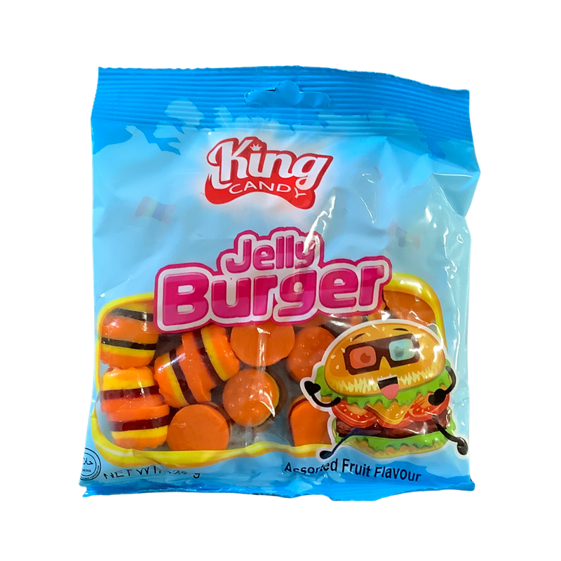 King Candy Jelly Burger Fruit Flavours 125g