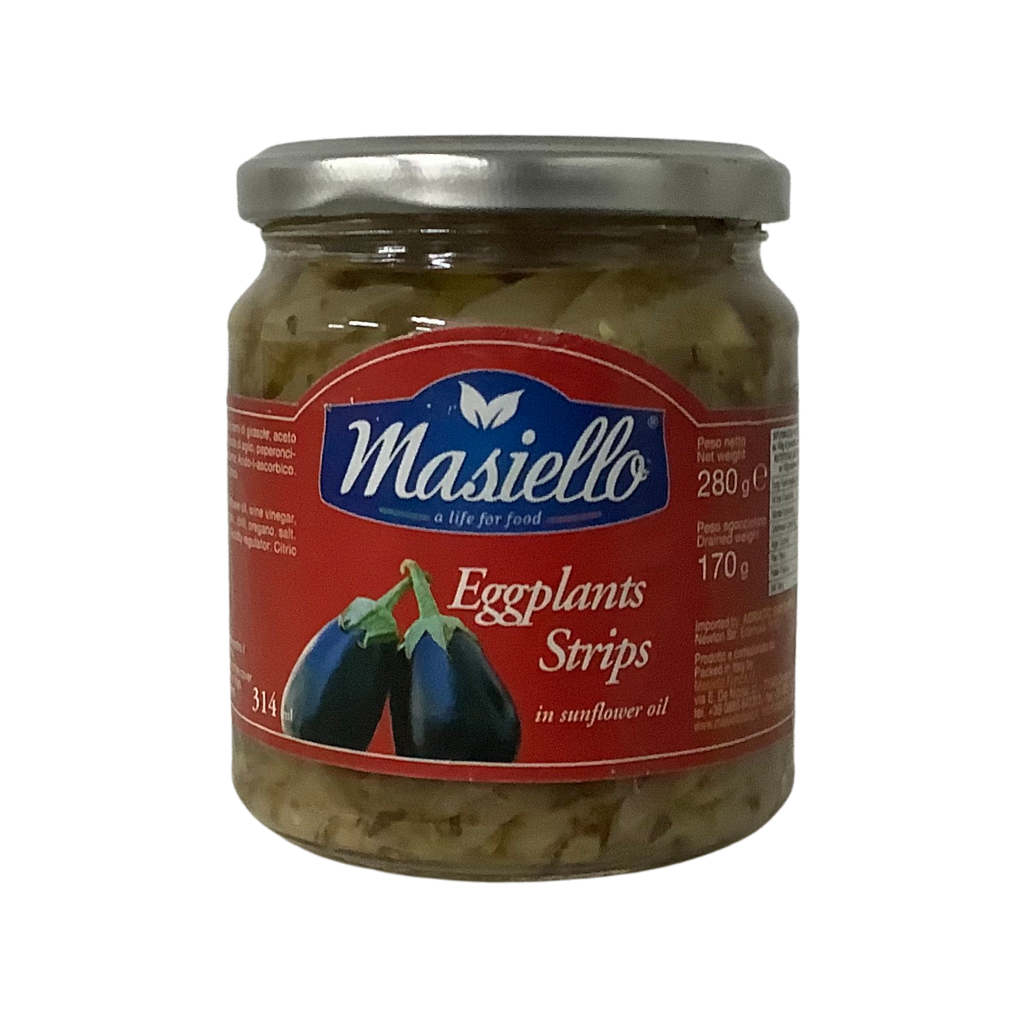 Masiello Eggplants Strips  In Sunflower Oil 280g
