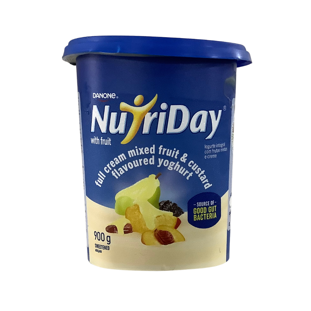 Nutriday Full Cream Mixed Fruit &amp; Custard Flavoured Yoghurt 900g