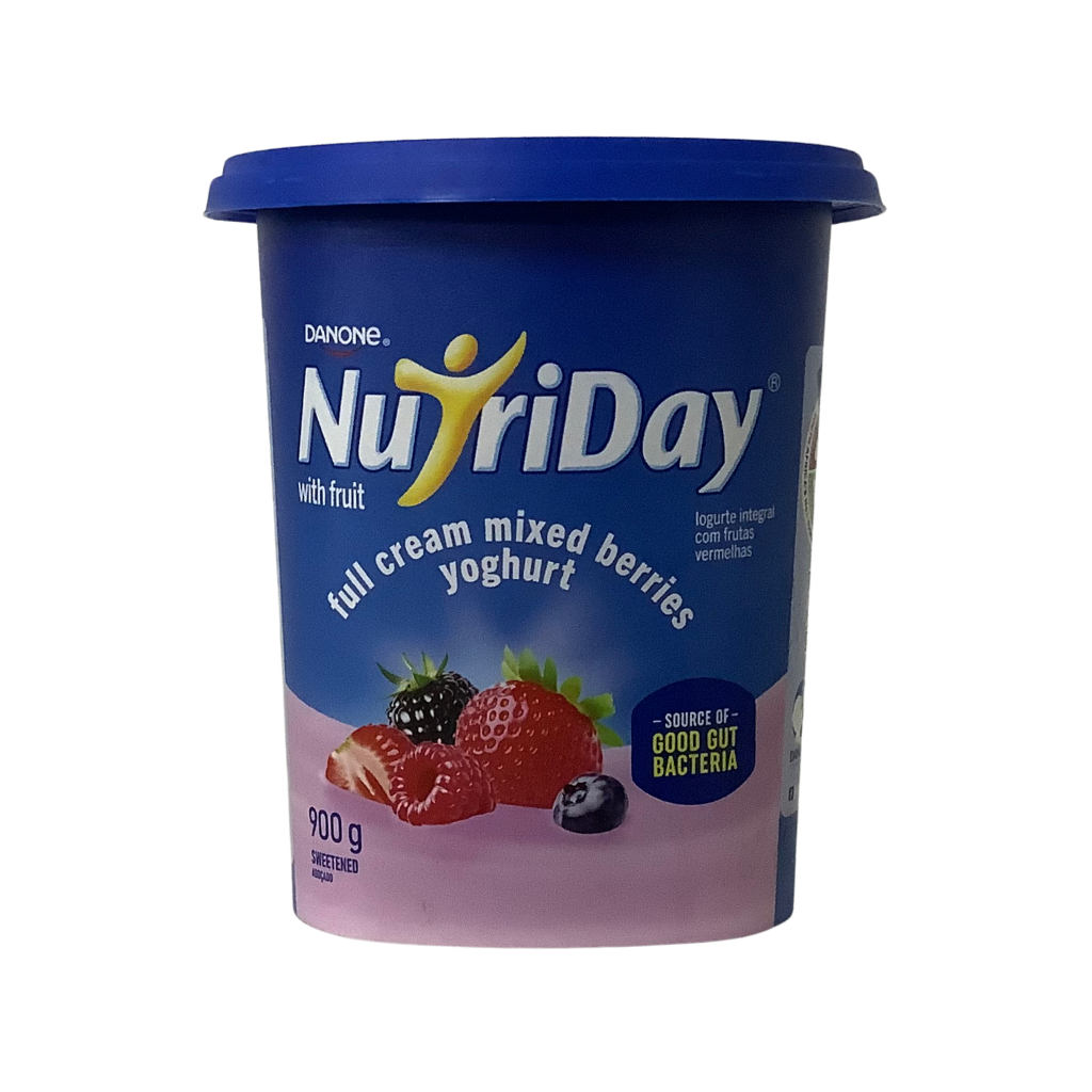 Nutriday Full Cream Mixed Berries Yoghurt 900g