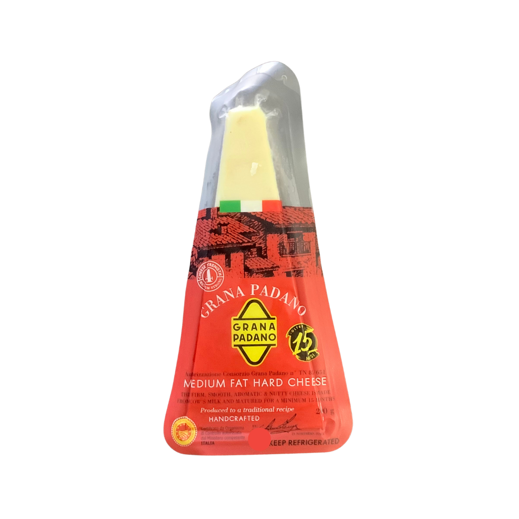 Grana Padano Medium Fat Hard Cheese 200g