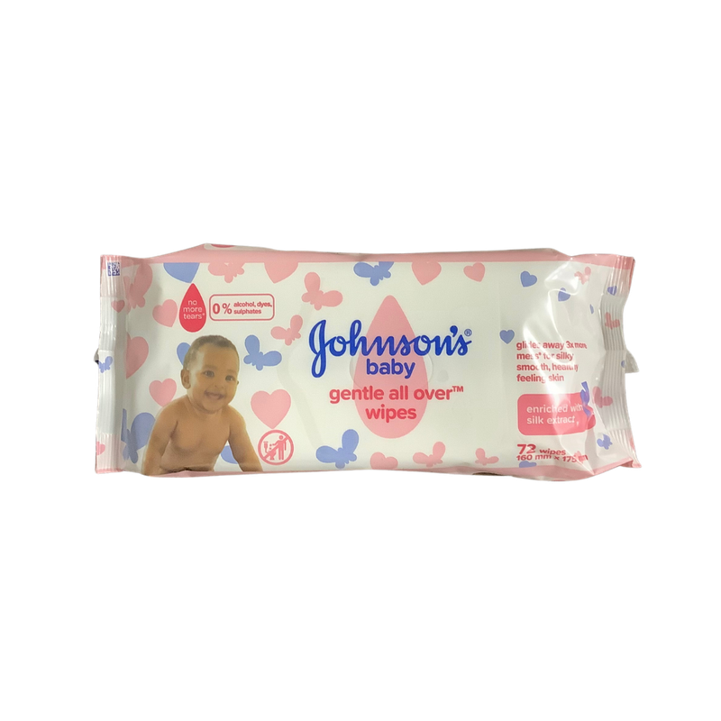 Johnson&#39;s Baby Gentle All Over Wipes 72&#39;s