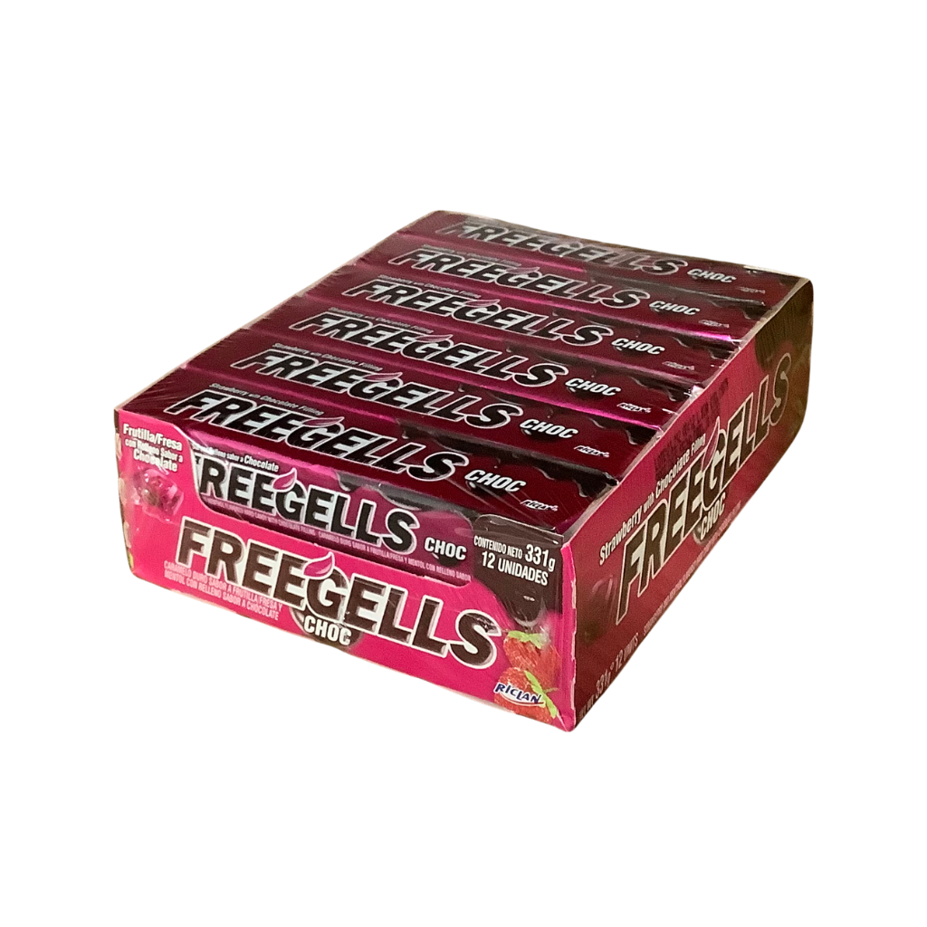 Freegells Strawberry with Chocolate Filling 12 x 27.6g