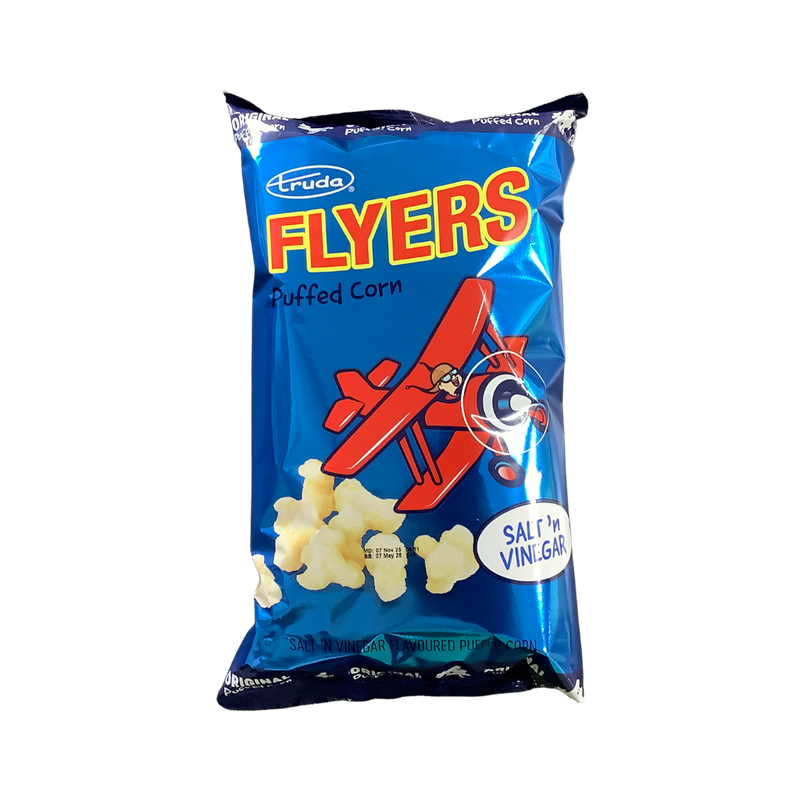 Flyers Puffed Corn Salt &amp; Vinegar 100g