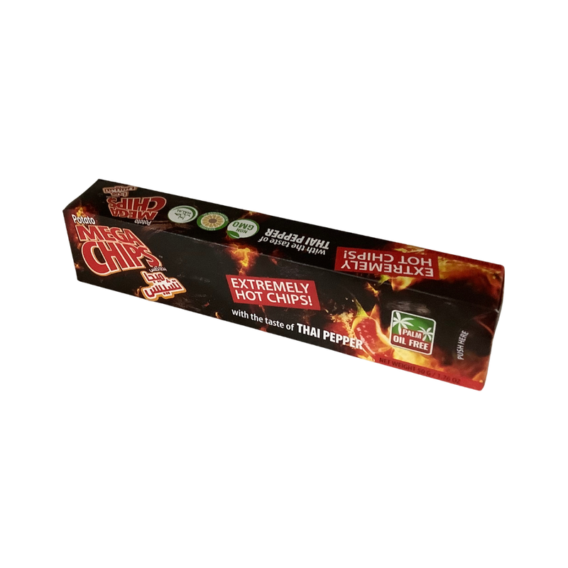Mega Long Potato Chips Extremely Hot Thai Pepper 50g
