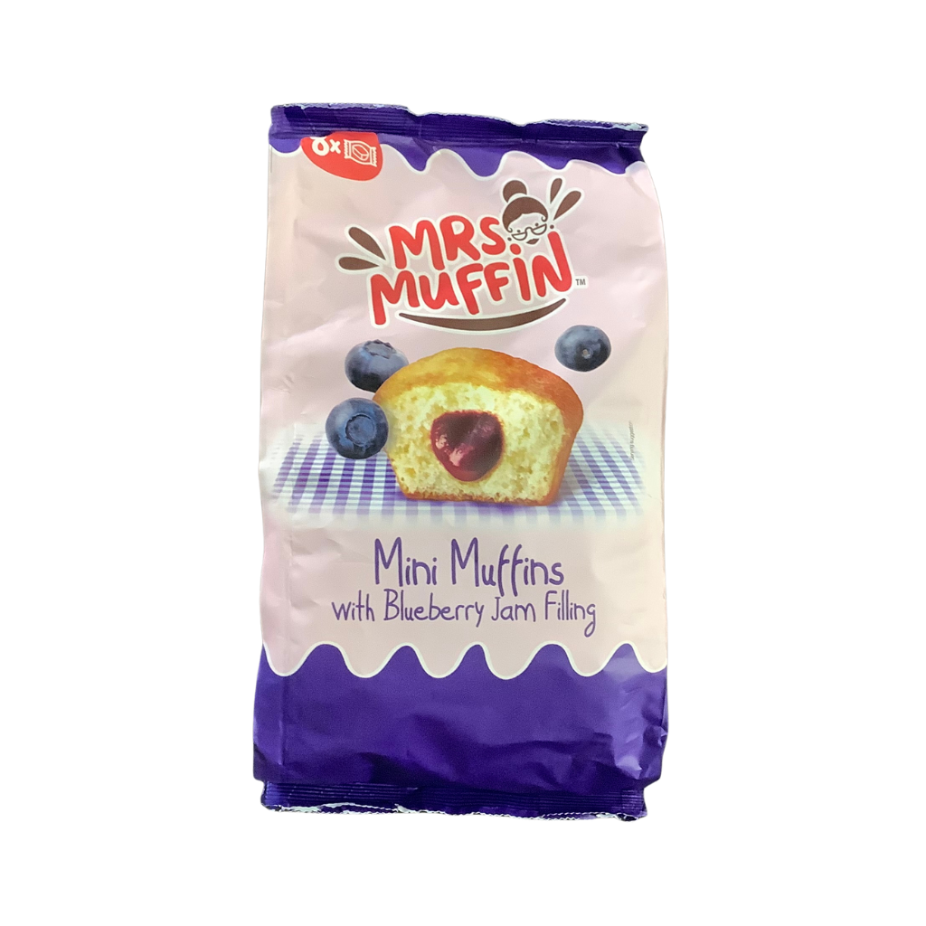 Mrs Muffin Mini Muffins With Blueberry Jam Filling 200g