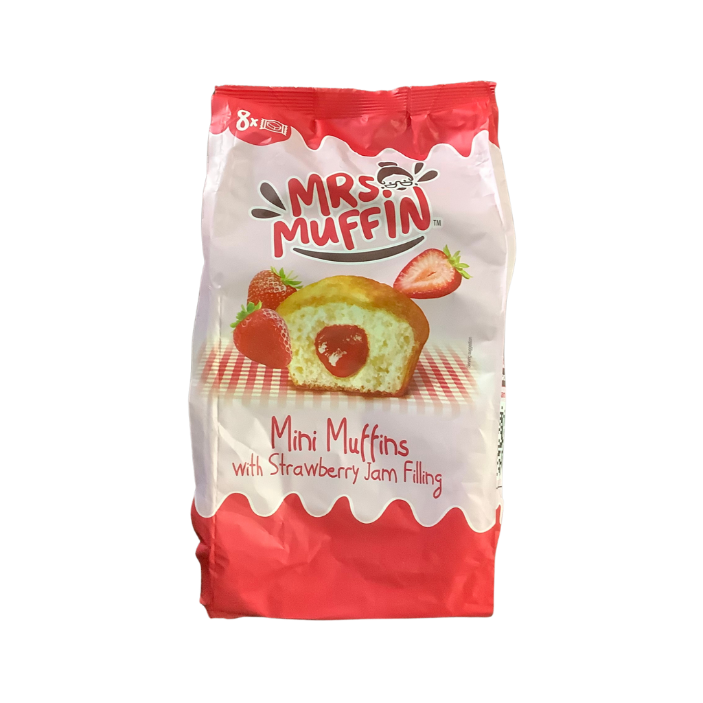 Mrs Muffin Mini Muffins With Strawberry Jam Filling 200g