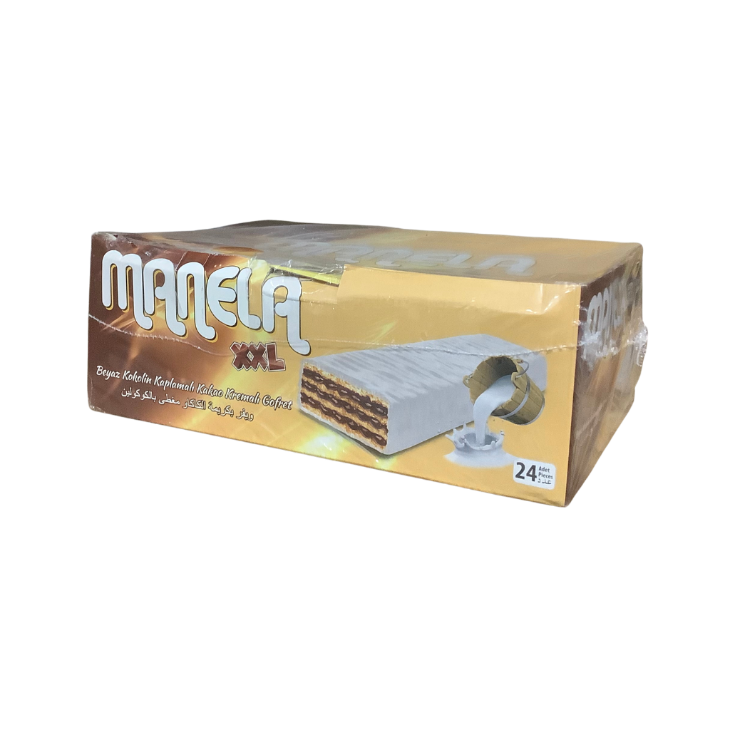 Manela XXL White Cocoa Coated Wafer Box (24 x 65g)