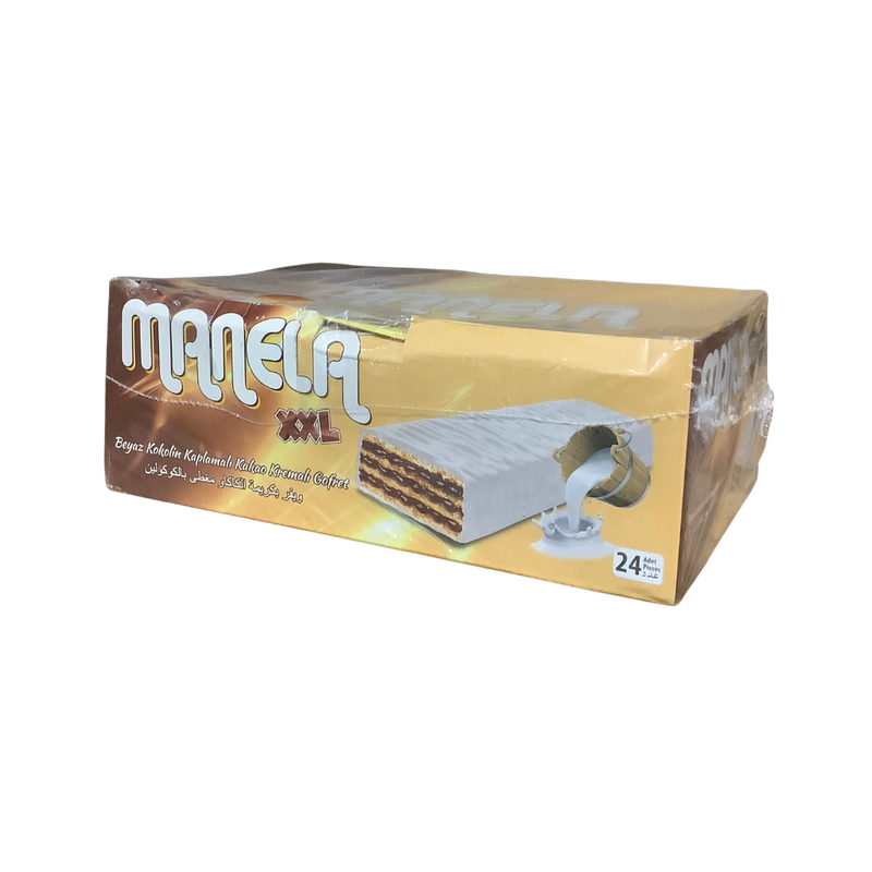 Manela XXL White Cocoa Coated Wafer Box (24 x 65g)