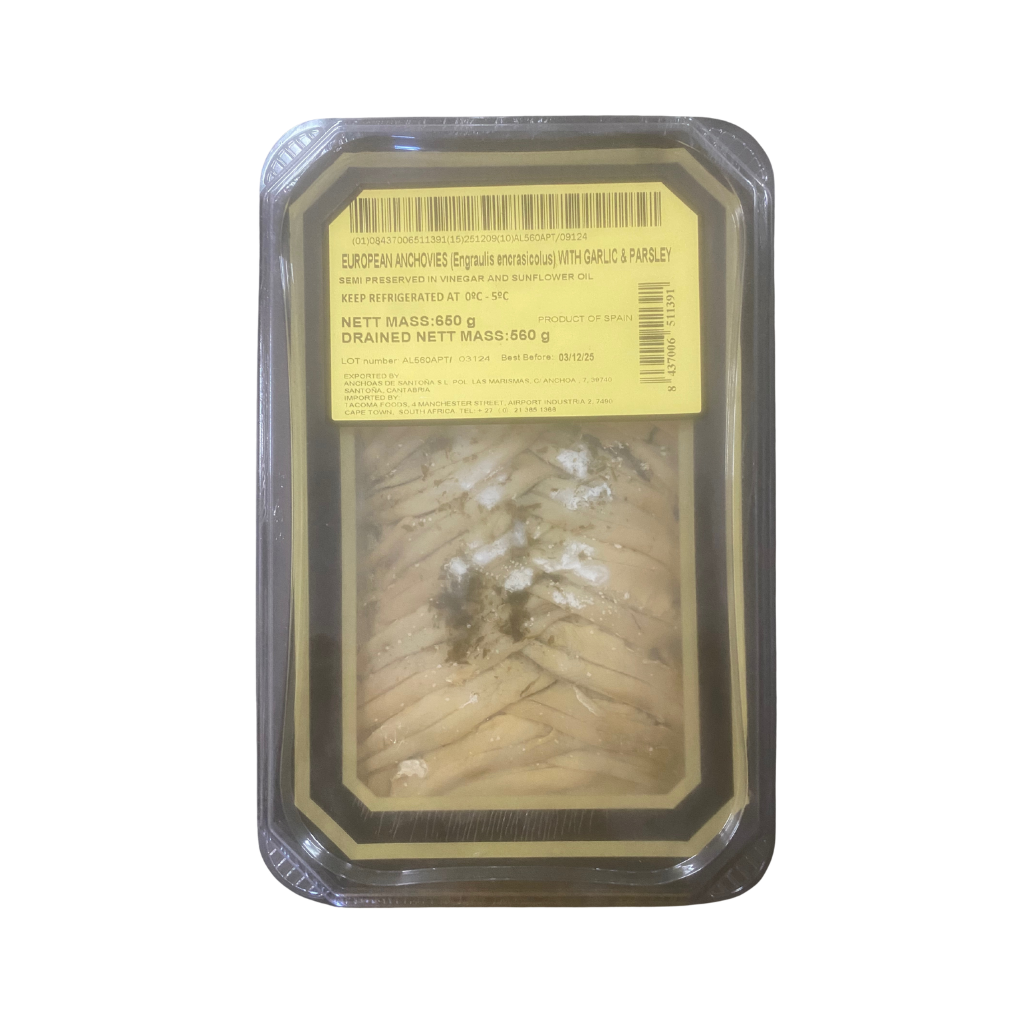 European Anchovies With Garlic &amp; Parsley 650g