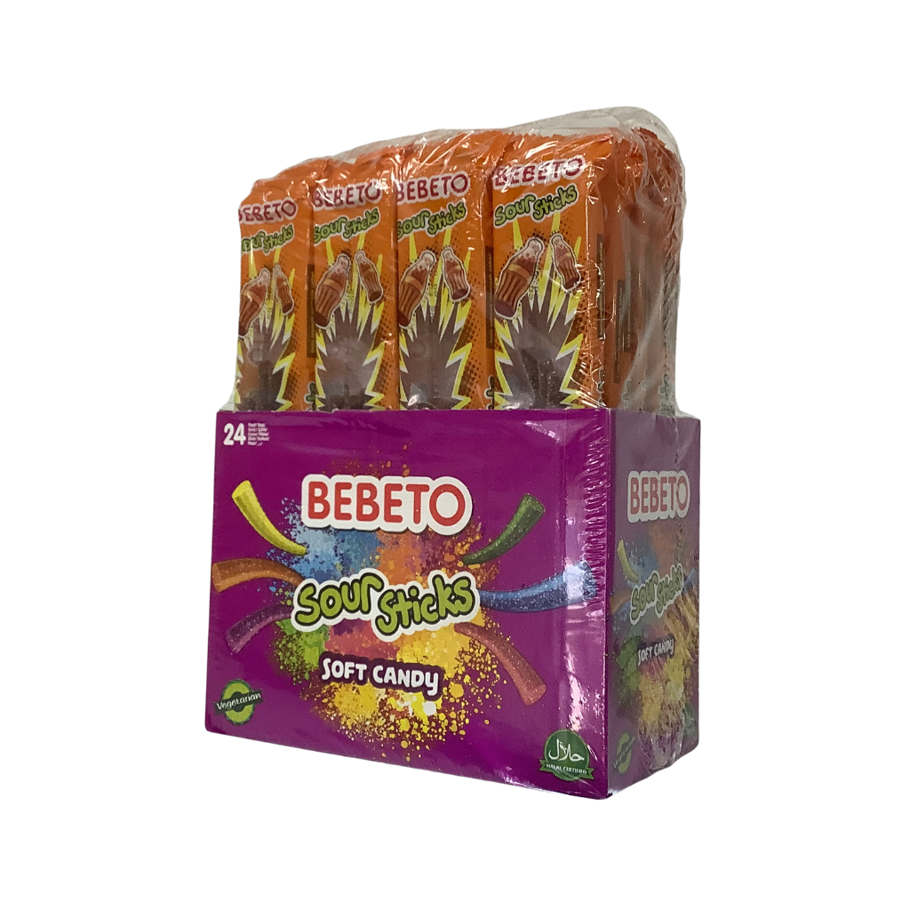 Bebeto Sour Sticks Cola Flavoured 24 x 35g