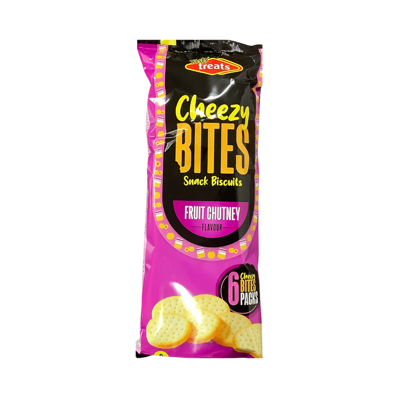 Treats Cheezy Bites Snack Biscuits Fruit Chutney Flavour 6 x 30g