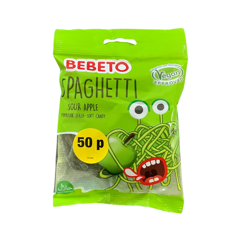 Bebeto Spaghetti Sour Apple 80g