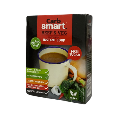 Carb Smart Beef &amp; Veg Instant Soup 4 x17g