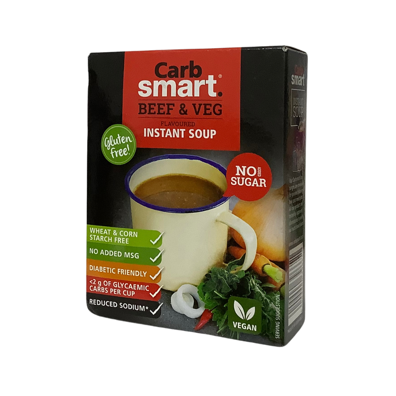 Carb Smart Beef &amp; Veg Instant Soup 4 x17g