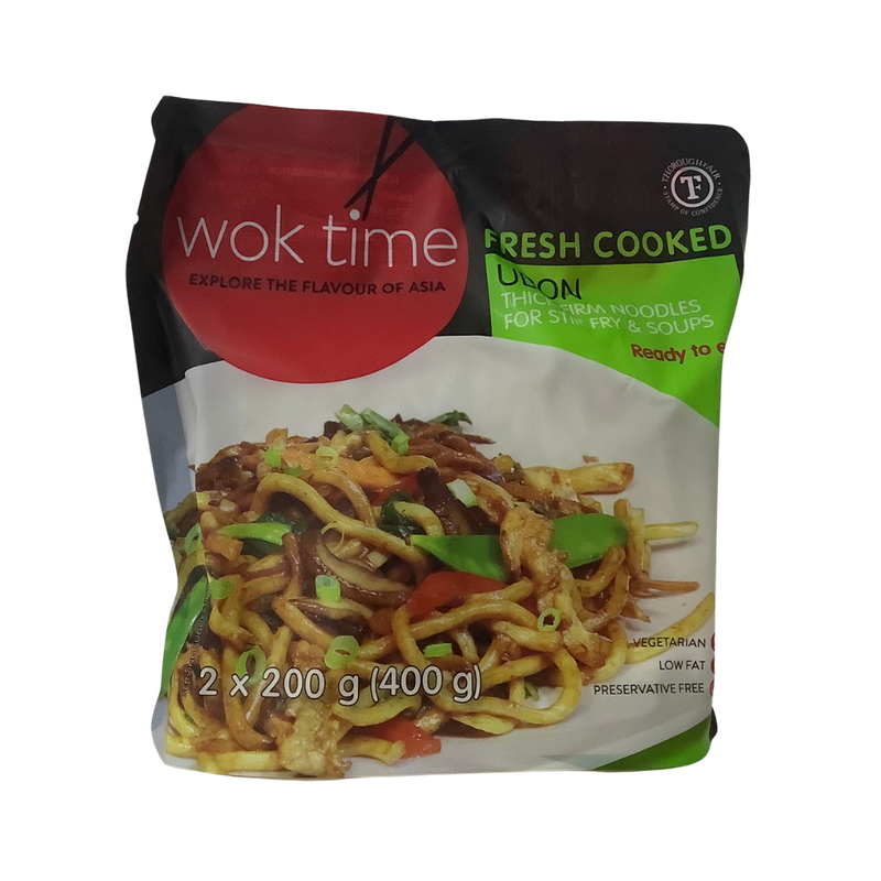 Wok Time Fresh Cooked Udon Thick Noodles 2 x 200g