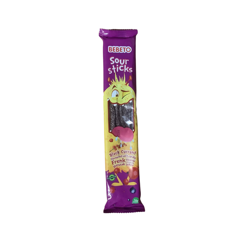 Bebeto Sour Sticks Black Currant Flavoured 35g