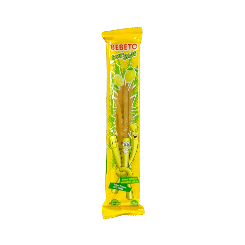 Bebeto Sour Sticks Lemon Flavoured Soft Candy 35g