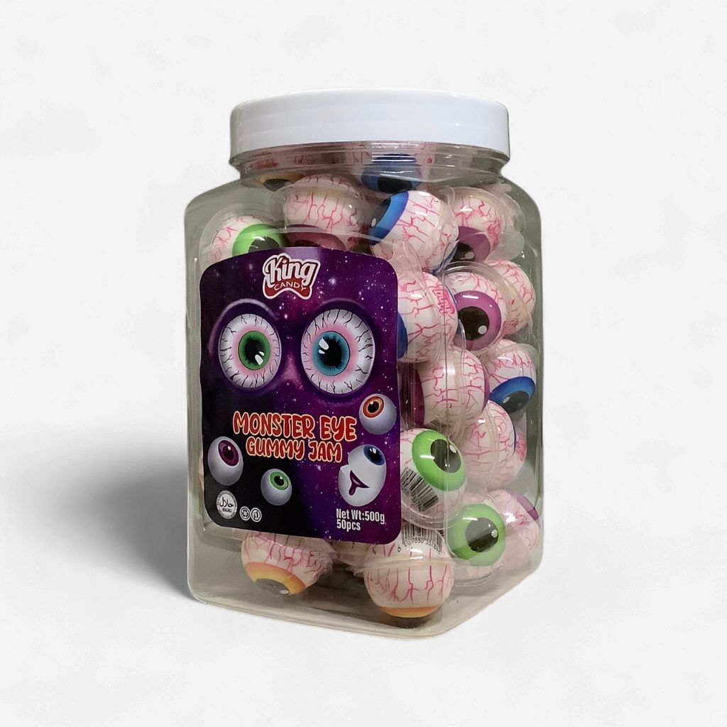 King Candy Monster Eye Gummy Jam 50 Pcs 500g