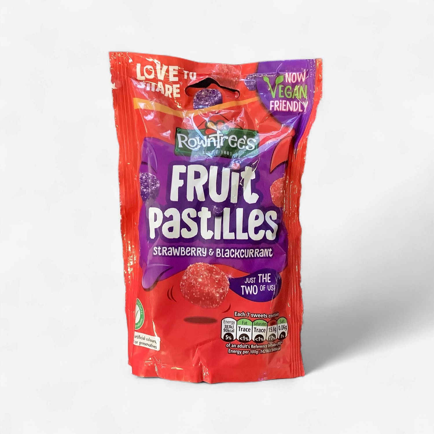 Rowntree's Fruit Pastilles Strawberry &amp; Blackcurrant 143g