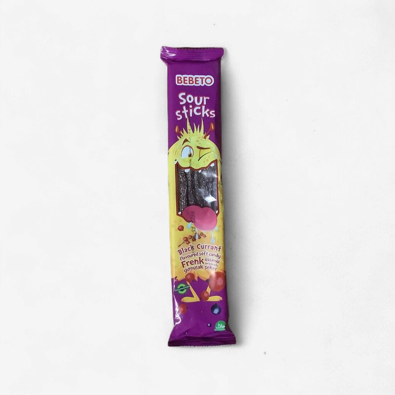 Bebeto Sour Sticks Black Currant Flavoured 35g