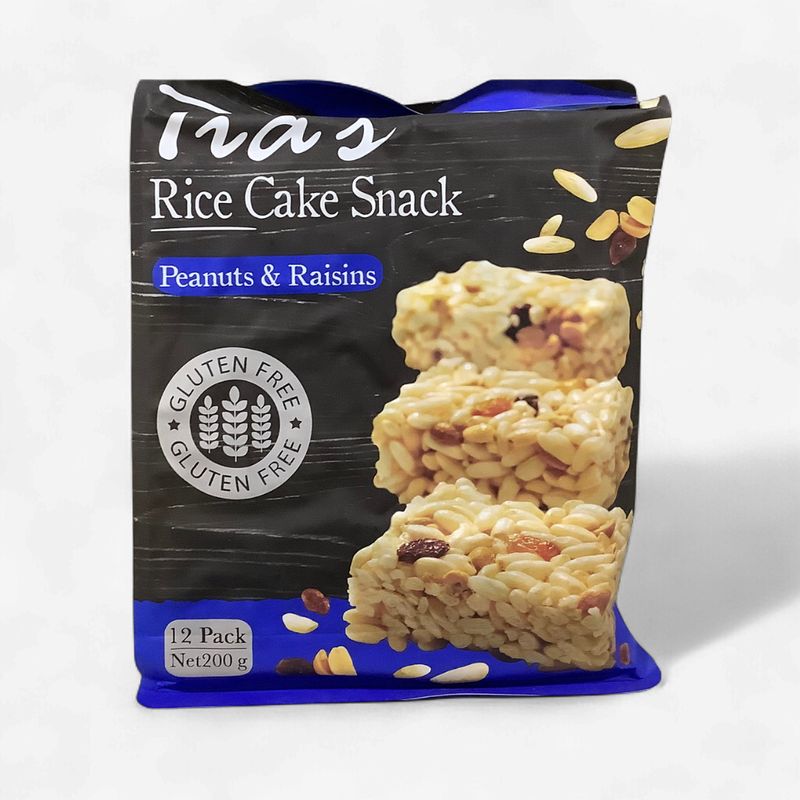Tias Rice Cake Snack Peanuts &amp; Raisins 200g