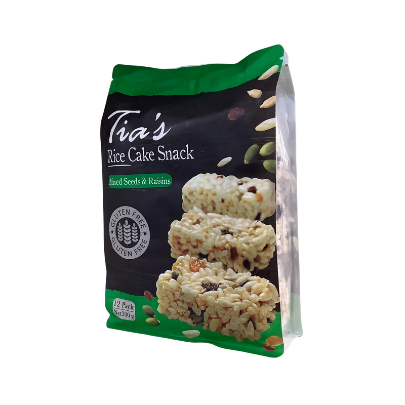 Tias Rice Cake Snack Mixed Seeds &amp; Raisins 200g