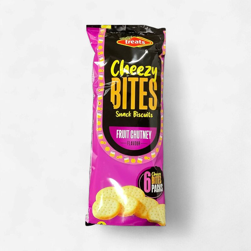 Treats Cheezy Bites Snack Biscuits Fruit Chutney Flavour 6 x 30g
