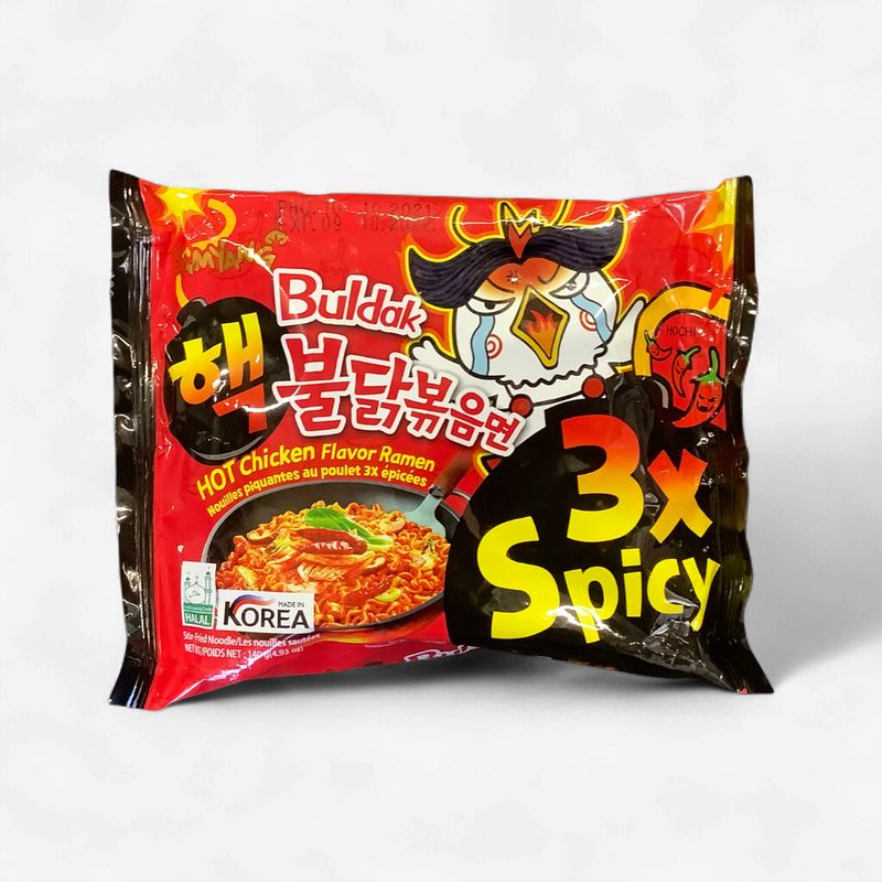 Buldak Hot Chicken Flavour Ramen Noodles 3x Spicy 140g