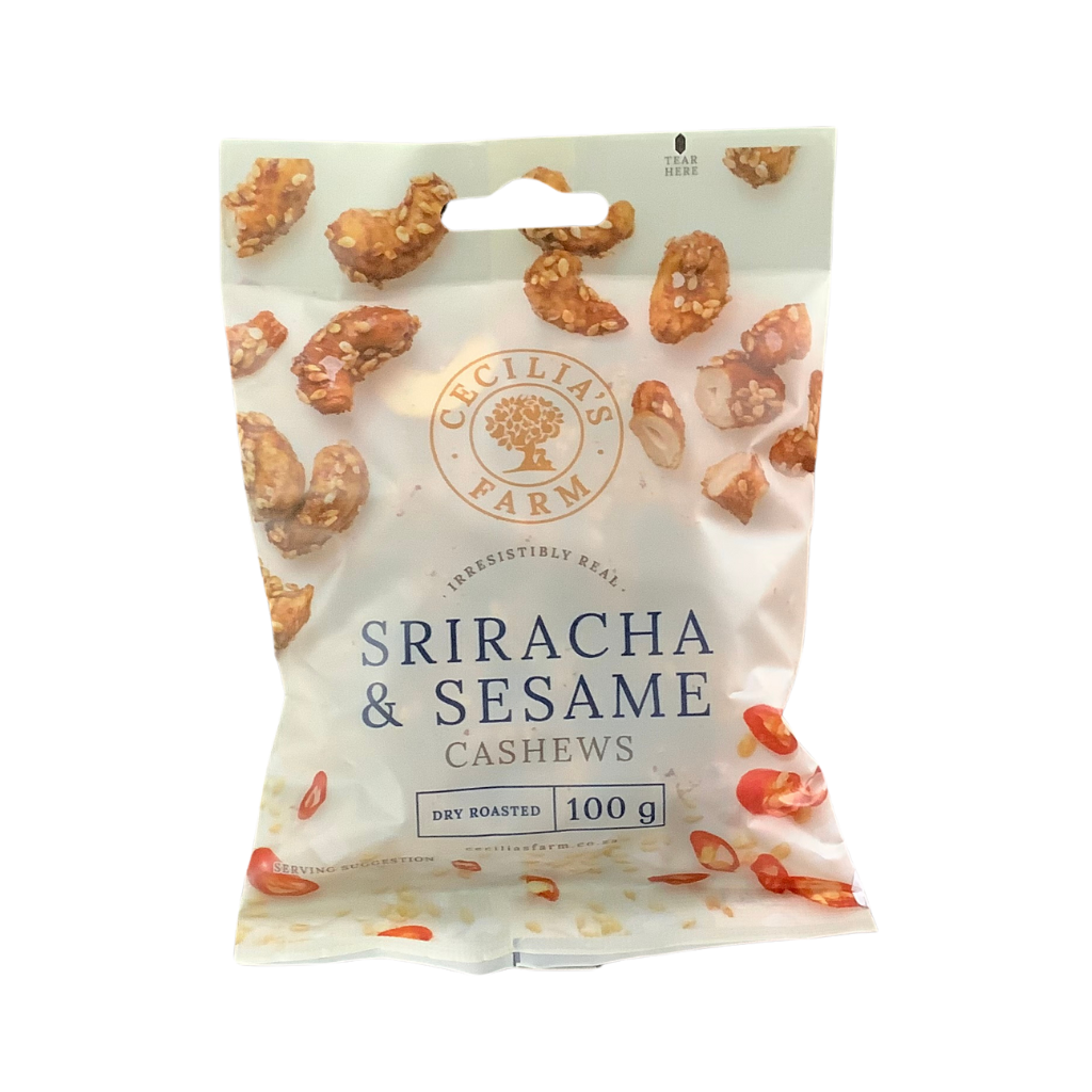 Cecilia's Farm Sriracha &amp; Sesame Cashews 100g
