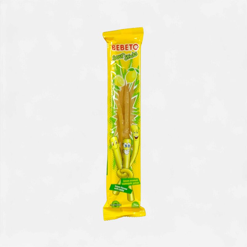 Bebeto Sour Sticks Lemon Flavoured Soft Candy 35g