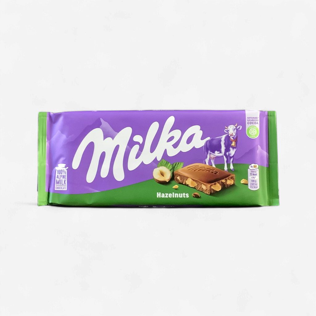 Milka Milk Chocolate with Hazelnut Pieces 80g