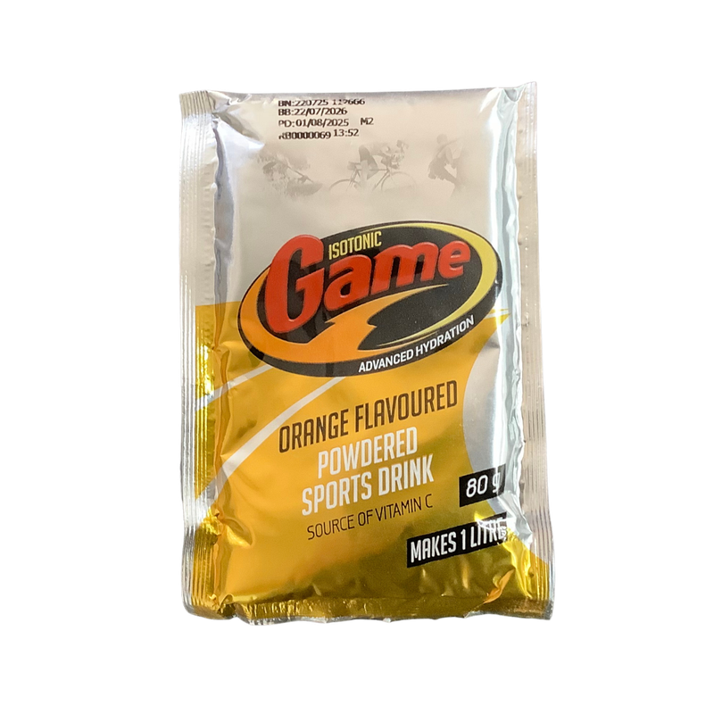 Game Isotonic Orange Flavoured Powdered Sports Drink 80g