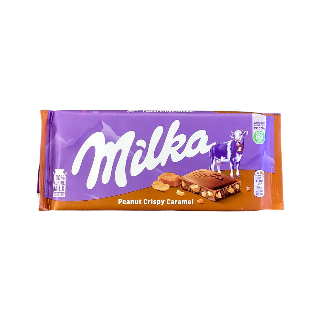 Milka Peanut Crispy Caramel 90g