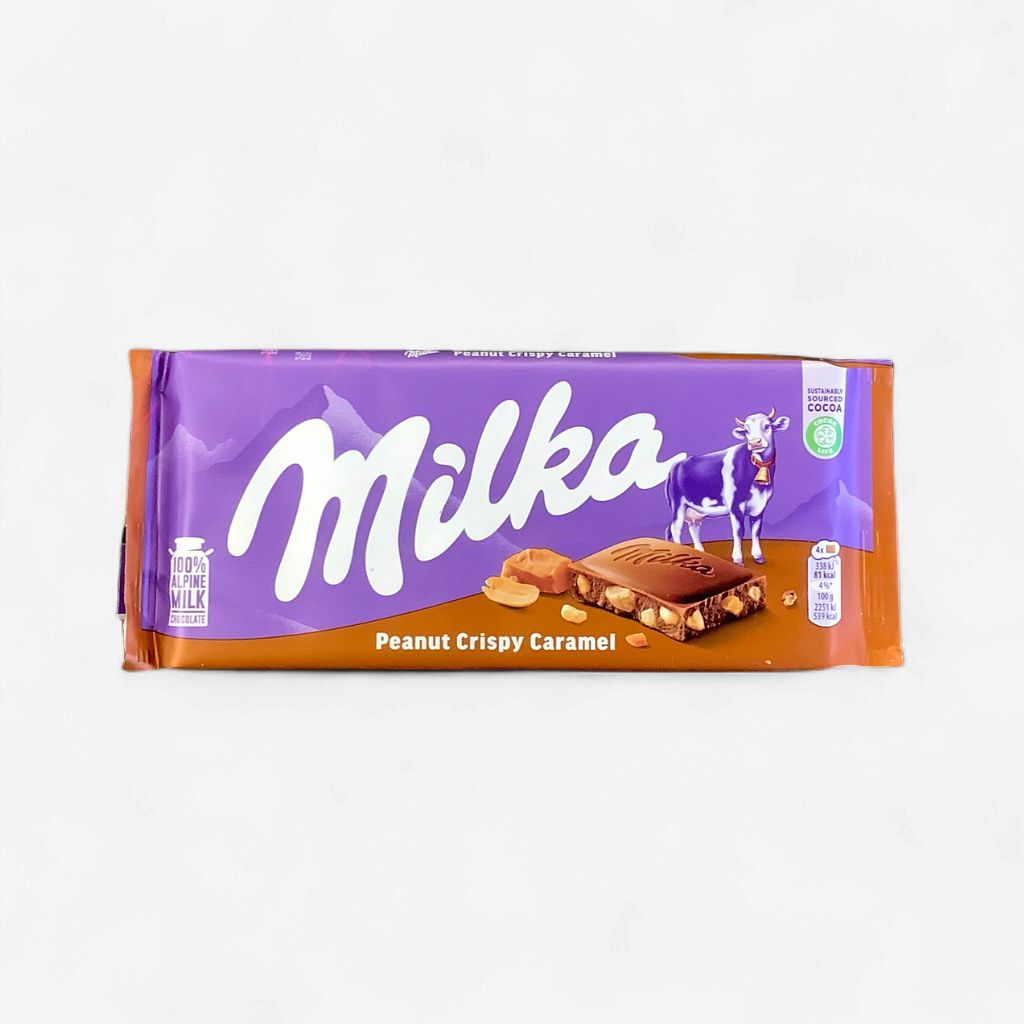Milka Peanut Crispy Caramel 90g