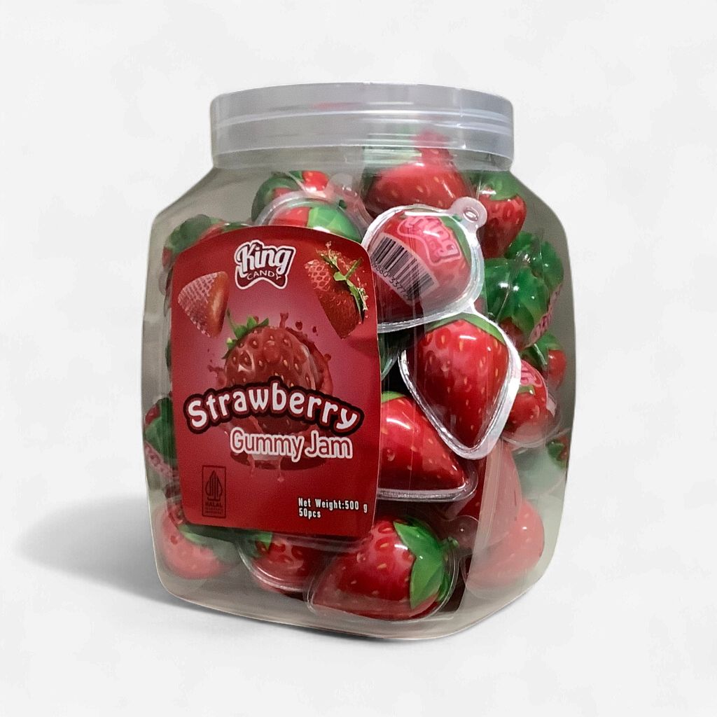 King Candy Strawberry Gummy Jam 500g
