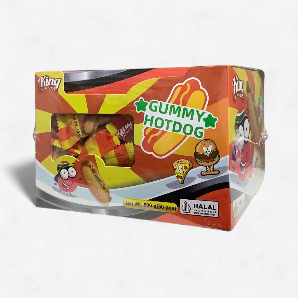King Candy Gummy Hotdog 500g