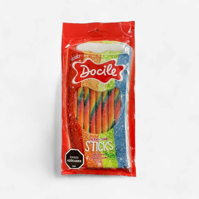 Docile Sour Rainbow Pencils 70g