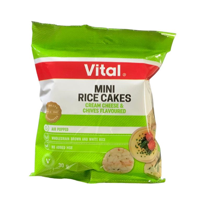 Vital Mini Rice Cakes Creams cheese &amp; Chives Flavour 30g