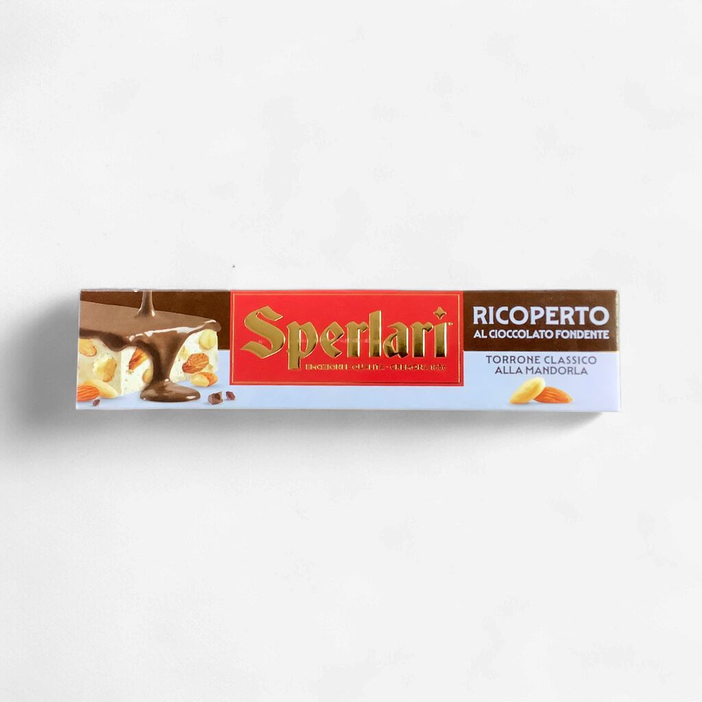 Sperlari Hard Nougat with Almonds Covered in Dark Chocolate 200g