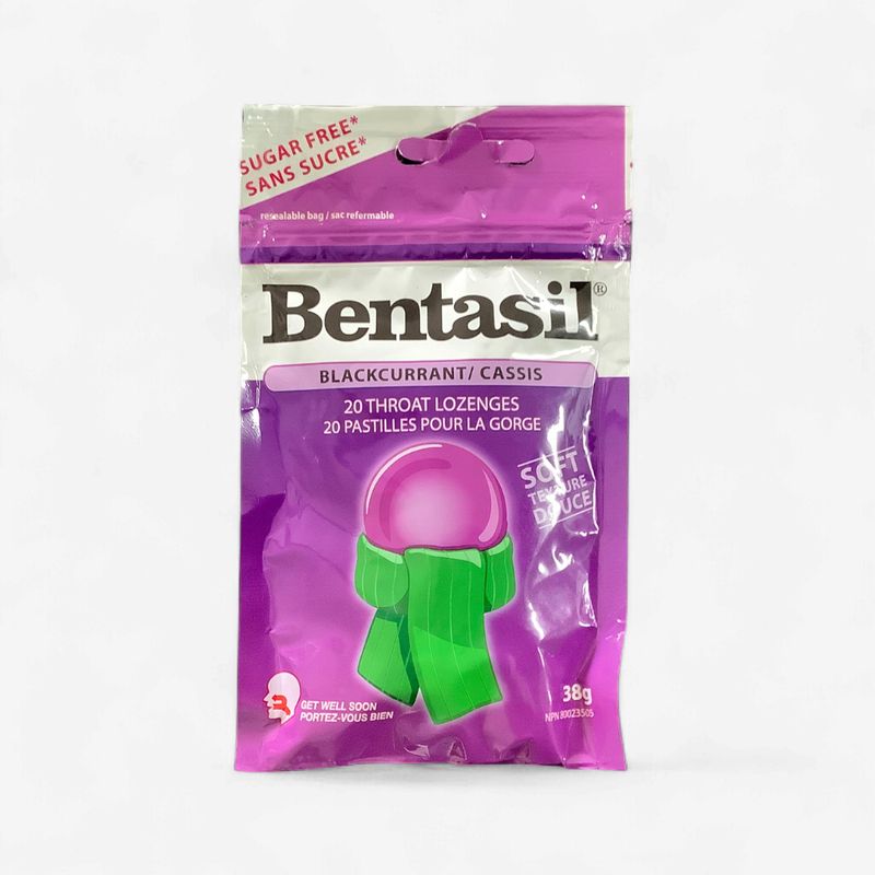 Bentasil Throat Lozenges Black Currant 38g 20's