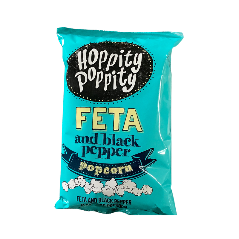 Hoppity Poppity Feta &amp; Black Pepper Popcorn 90g