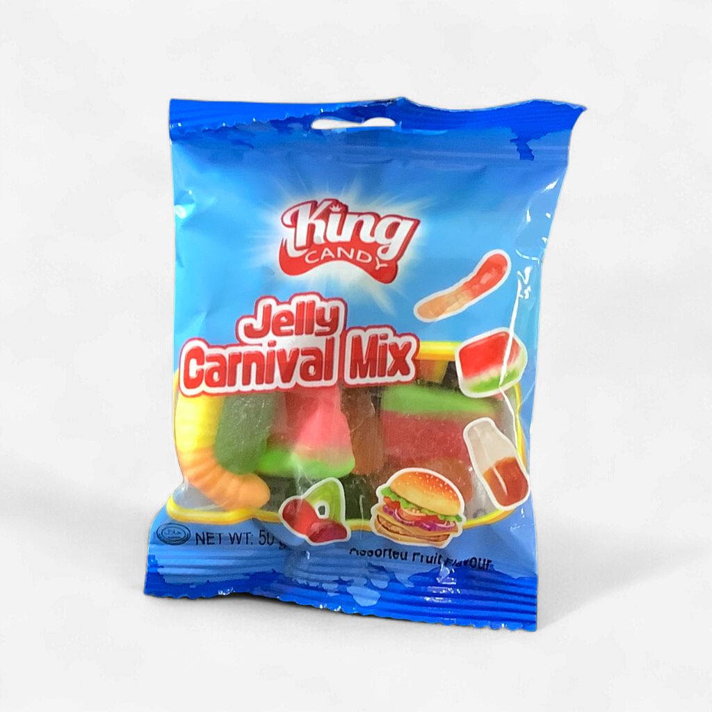 King Candy Jelly Carnival Mix Fruit Flavour 50g