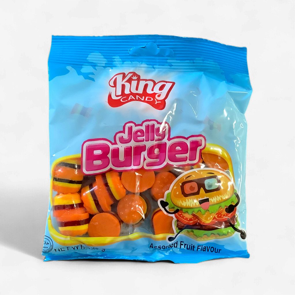 King Candy Jelly Burger Fruit Flavours 125g