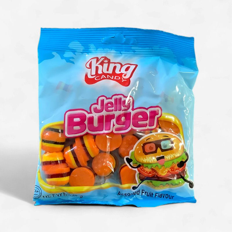 King Candy Jelly Burger Fruit Flavours 125g
