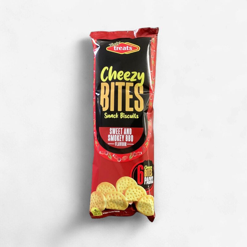 Treats Cheezy Bites Snack Biscuits Smokey BBQ 6 x 30g